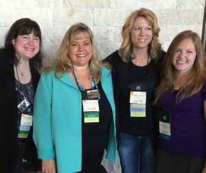 With other speculative fiction authors Ralene Burke, Morgan Busse, and Sarah Grimm.