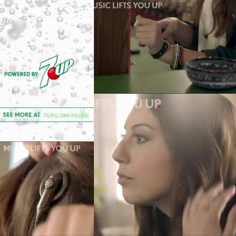 Amanda McDonough with her 7UP commercial photos