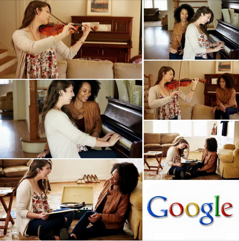 Amanda McDonough playing instruments for Google