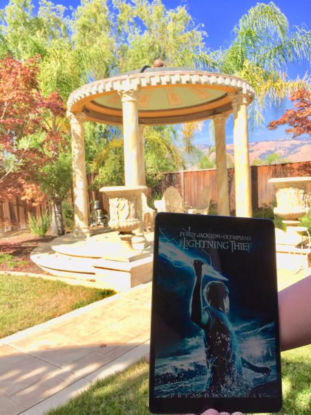 Percy Jackson in the Magical Gazebo with author and gemologist Elizabeth Van Tassel